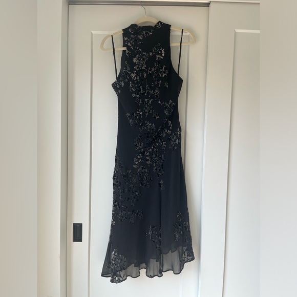 Vintage Y2K Jones New York Cowl Neck Silk & Velvet dress - Picture 6 of 6